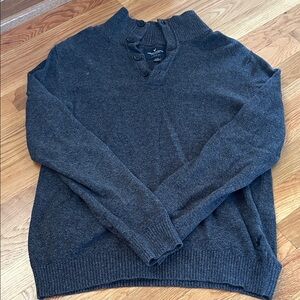 American Eagle Outfitters Dark Gray Crewneck Sweater